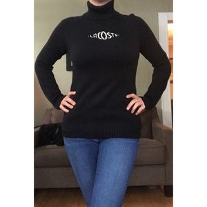 Vintage Black Made in France Lacoste Turtleneck